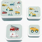 A Little Lovely Company Lunchbox-Set, Fahrzeuge