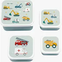 A Little Lovely Company Lunchbox-Set, Fahrzeuge