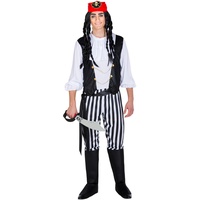 dressforfun Herrenkostüm Pirat Captain | Hose mit integrierten Stiefelstulpen + Bandana & Bindegürtel | Seeräuber Verkleidung (S | Nr. 300696)