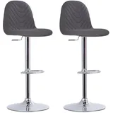 byLIVING Barhocker Casino 41 x 52,5 x 88,5-110 cm Anthrazit