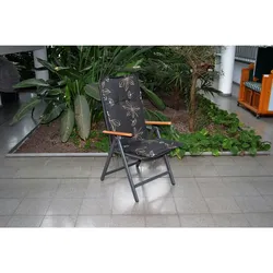 4er-Set Hochlehner-Auflage SENEGAL 50x123x6cm Sitzkissen Gartenstuhl