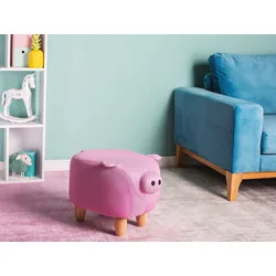 Hocker Polsterbezug rosa PIGGY