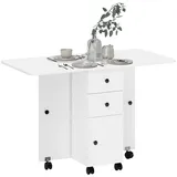 Homcom Esstisch 120 x 60 x 76,5 cm Weiß