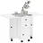 Homcom Küchentisch 120 x 60 x 76,5 cm weiß