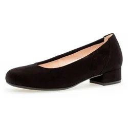 Pumps GABOR "ATHEN", Damen, Gr. 42, schwarz, Textil, klassisch, Schuhe, Abendschuh, Festtagsschuh, Blockabsatz, in komfortabler Schuhweite G