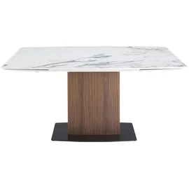 ac angel cerda Ausziehtisch 160 x 76 x 100 cm Walnuss/Weiß/Schwarz