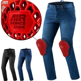 SHIMA RIDER Motorrad Jeans Herren mit Protektoren AIRFORCE Knieprotektoren Motorradhose Kurzgrößen Hosen Motorradjeans für Herren Protektorenhose Textilhose Jeanshose Lang (Männer, Blau, 32/34)