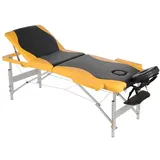 Mucola Massageliege Massageliege 3Zonen Kopfstütze Ergonomisch Leicht Tasche Kosmetikliege (Stück, 1-St., Premium-Liege), Extra dicke Polsterung schwarz