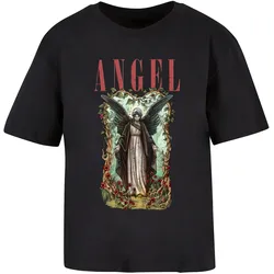 Kurzarmshirt MISS TEE "Miss Tee Damen Angel Tee", Herren, Gr. S, schwarz, 100% Baumwolle, unifarben, casual, normal, Rundhals, Kurzarm, Shirts