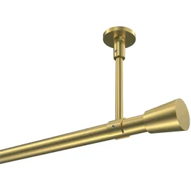 Interdeco GARDINENSTANGE Sonette Sitra 400 cm (geteilt in 2 x 200 cm), 1-läufig, 20 mm Ø Messing-Optik