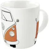 BRISA VW Collection - Volkswagen Große Keramik Kaffee-Tee-Cappuccino-Tasse-Becher-Haferl im T1 Bulli Bus Design (Bus Front/Orange)