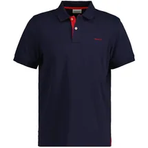 GANT Reg Contrast Rugger Kurzarm-poloshirt Evening Blue L