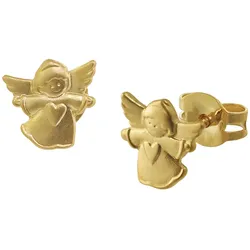 trendor 08755 Kinder-Ohrringe Engel Gold 585 / 14K