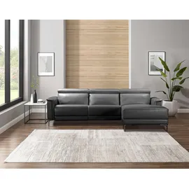 OTTO home Ecksofa OTTO HOME "LUND, L-Form, 261cm, man. o. elektr. Relaxfunktion (mit USB-A)", schwarz, B:261cm H:97cm T:179cm, Echtleder 100% Echtleder;Kunstleder 100% Polyurethan, Sofas, Ecksofa, und Kopfteilverstellung