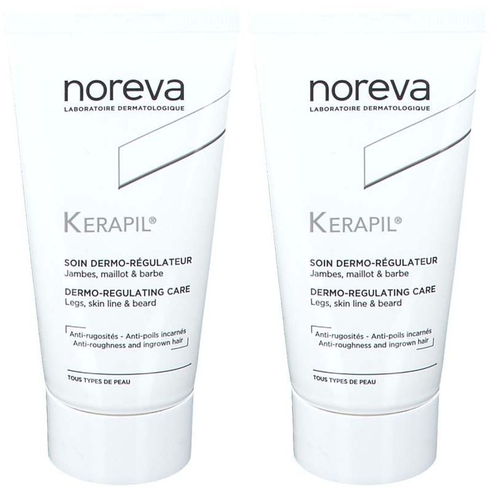 Noreva Laboratoires Kerapil Soin dermo-régulateur 2x75 ml crème