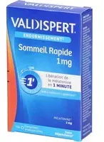 VALDISPERT - Endormissement Sommeil Rapide 1 mg Complément Alimentaire à base de Mélatonine Libération rapide en minute Fond Sous La Langue 50 Comprimés Orodispersibles Capsule(S) pc(s)