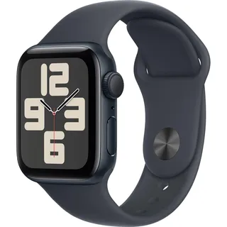 Apple Watch SE 2024 GPS 40 mm Aluminiumgehäuse Mitternacht, Sportarmband Mitternacht S/M