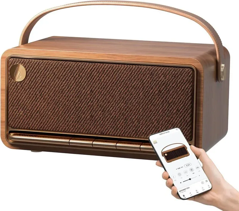 Edifier MP330 Bluetooth-Lautsprecher, braun, kabellose tragbare Lautsprecher mit 40 W Hi-Res-Audio