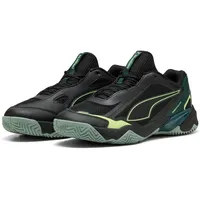 Puma Solarstrike 4 Hallenschuhe Unisex black/green terrain/fizzy light 39