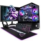 Vibox IV-649 Gaming PC Set Komplett • AMD Ryzen 7 9700X 8-Kern • Radeon RX 9060 XT 16GB • 16GB RAM 5600MHz DDR5 • 1TB SSD • Windows 11 • Monitor 23 Zoll • WLAN