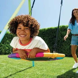 Intex Schaukelkombination mit Nestschaukel Stahl Grün und Blau