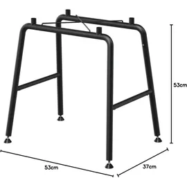Rösle Gestell B53 x H37 x T53 cm Stahl Schwarz