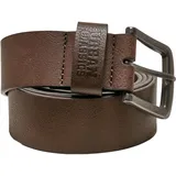 URBAN CLASSICS Leather Imitation Belt Gürtel, Brown, L