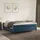 vidaXL Boxspringbett mit Matratze Dunkelblau 160x200 cm Samt - Blau