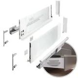 Gtv Schubladensystem AXIS PRO 550 x 167 mm 1-tlg. Weiß mit milchigem Glas