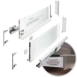 Gtv Schubladensystem AXIS PRO 550 x 167 mm 1-tlg. Weiß mit milchigem Glas