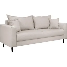 Home Affaire 2-Sitzer HOME AFFAIRE "VEYRAS, hoher Sitzkomfort, Maße B/T/H: 162/84/76 cm", beige, B:162cm H:76cm T:84cm, 100% Polyester, Sofas, mit Wellenunterfederung, incl. Rückenkissen und Zierkissen