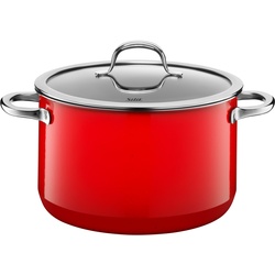 Fleischtopf SILIT "Passion red" Töpfe Gr. 6,4 l + Ø 24 cm + Höhe 14,9 cm, rot Fleischtöpfe Made in Germany