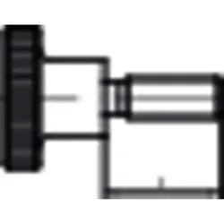 Rändelschraube hohe Form DIN 464 Edelstahl A1 rostfrei M6 x 40mm