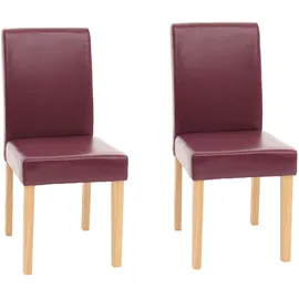 MCW Esszimmerstuhl Littau Kunstleder rot 2er Set