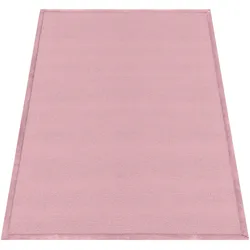 Teppich PACO HOME "Tatami 475", pink, B:100cm H:24mm L:200cm, Polyester, Teppiche, Kurzflor, Uni-Farben, mit Memory Foam, waschbar
