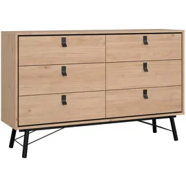 Andas »Ry Aufbewahrung, Schubladenschrank, Stauraum,«, Sideboard mit 6 Schubladen, Breite 150 cm, Höhe 95 cm, Massivholzbeine