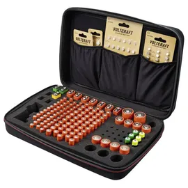VOLTCRAFT Batteriekoffer 146x Micro/AA 9 V Block 0 St.