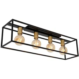LUCIDE Ruben 4 E27 schwarz/gold