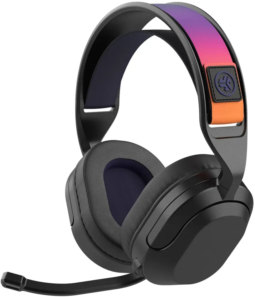 Jlab Nightfall Wireless Gaming Headset Black Duale Wireless-Verbindungen über USB oder Bluetooth, Drehbares Mikrofon, bis zu 70 Std. Akkulaufzeit