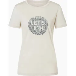 Super.Natural W Lets Ride BIO J Tee white stone melange/flint stone (77E) M