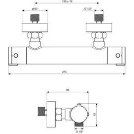 CORNAT ALAN Duschthermostat Chrom