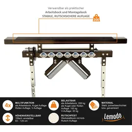 Lemodo Arbeitsbock Stahl 83–129 cm schwarz höhenverstellbar