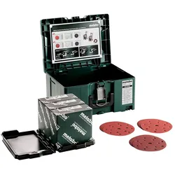 Metabo metaBOX Schleifmittel-Set multi-hole professional für Holz + Metall - 150 teiliges Set - 626756000