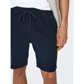 Only & Sons Shorts Leinenanteil, Gummibund, für Herren, 187197 DARK navy), XXL