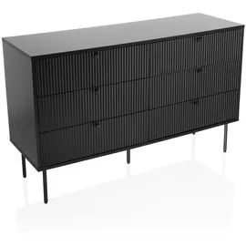 hjh living KARBY S 120 x 75 x 40 cm Schwarz