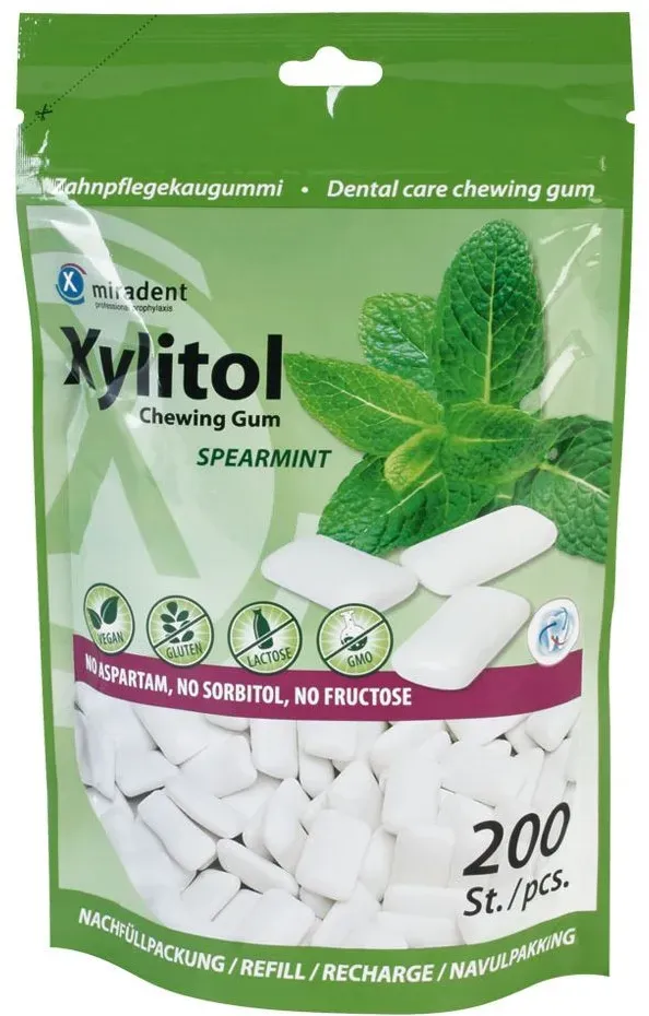 miradent Xylitol Zahnpflegekaugummi Spearmint