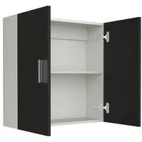VCM Hängeschrank Zalo 60 x 60 x 18 cm Weiß/Schwarz