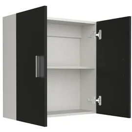 VCM Hängeschrank Zalo 60 x 60 x 18 cm Weiß/Schwarz