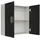 VCM Hängeschrank Zalo 60 x 60 x 18 cm Weiß/Schwarz