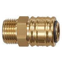 Riegler Schnellverschlusskupplung NW 7,2, Messing blank, G 1/8 AG